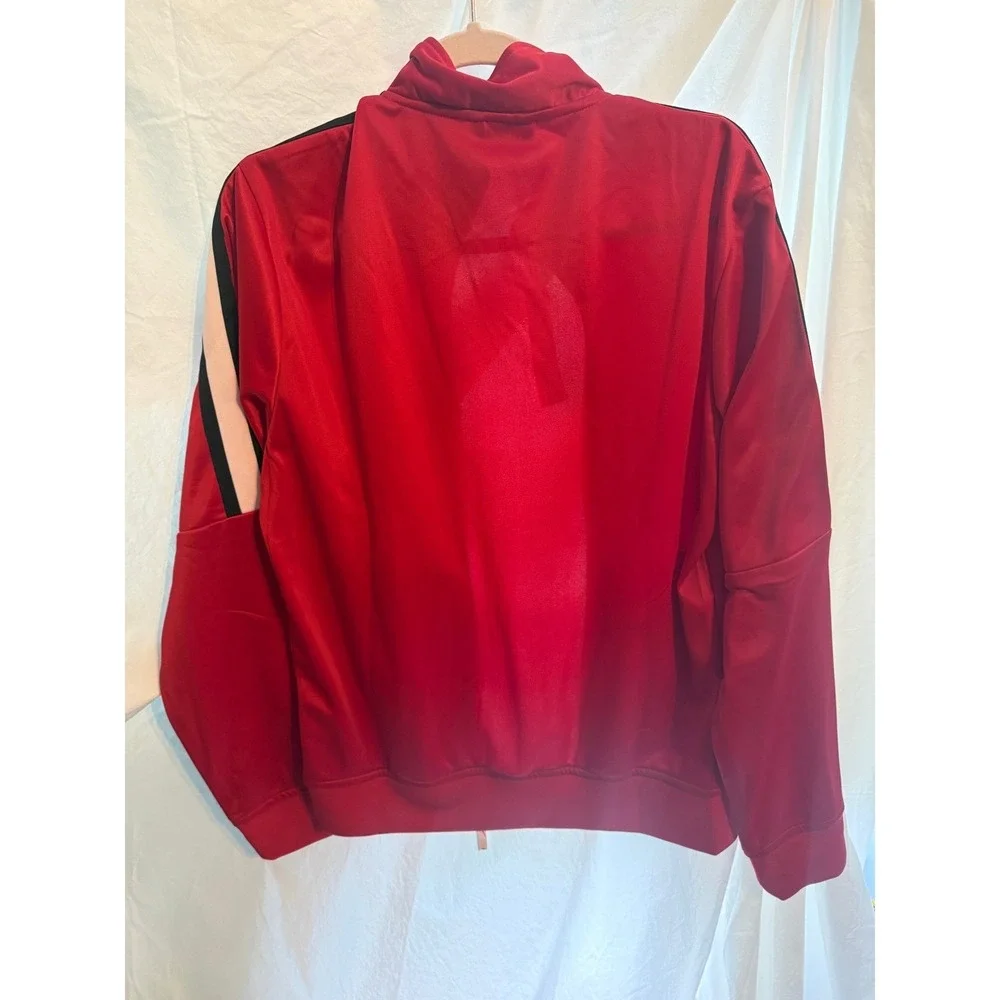 Nike Air Mens Dri-FIT Track Jacket Red Full Zip‎ Striped Athletic Top Small NEW